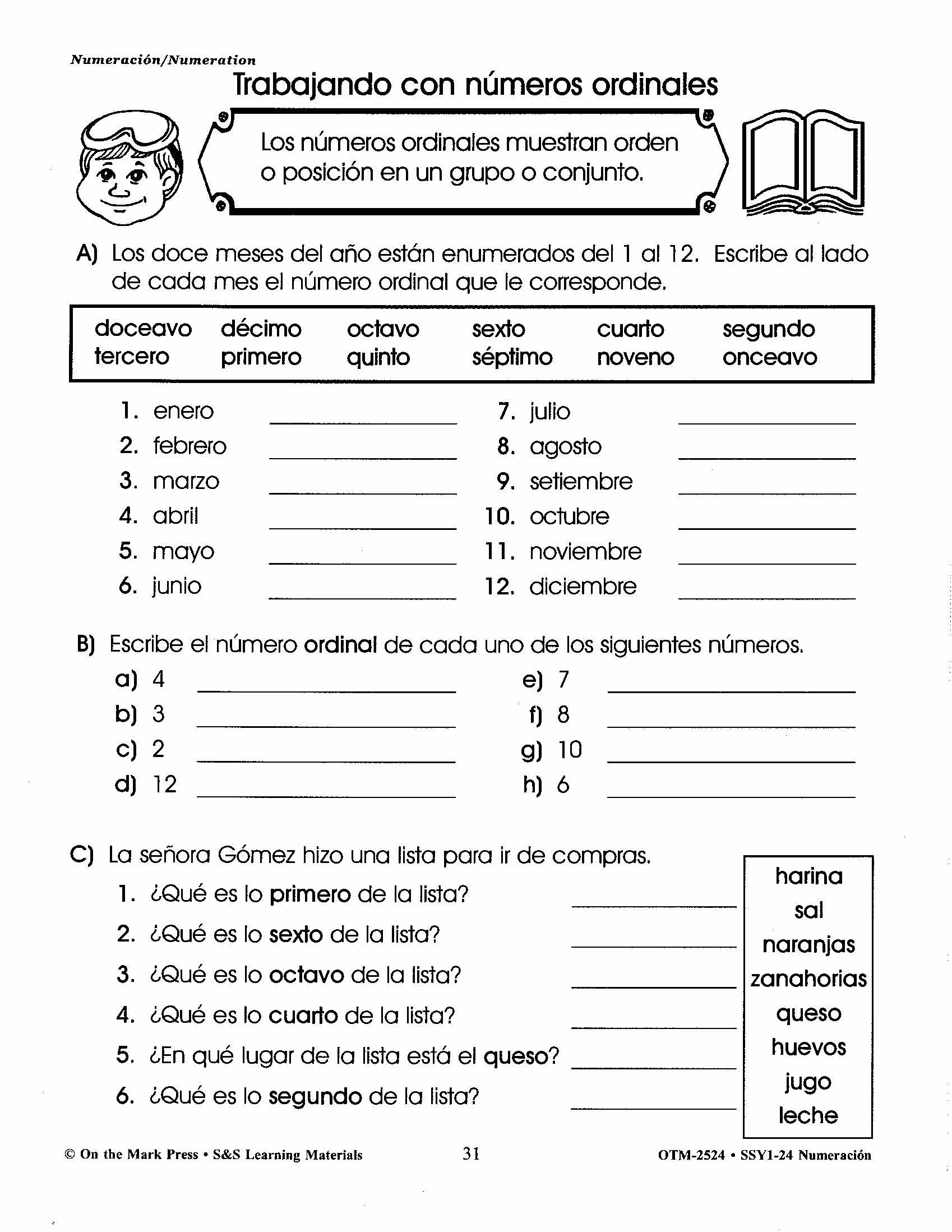 Kindergarten Math Worksheets In Spanish