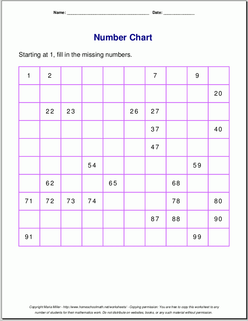 Free Math Worksheets
