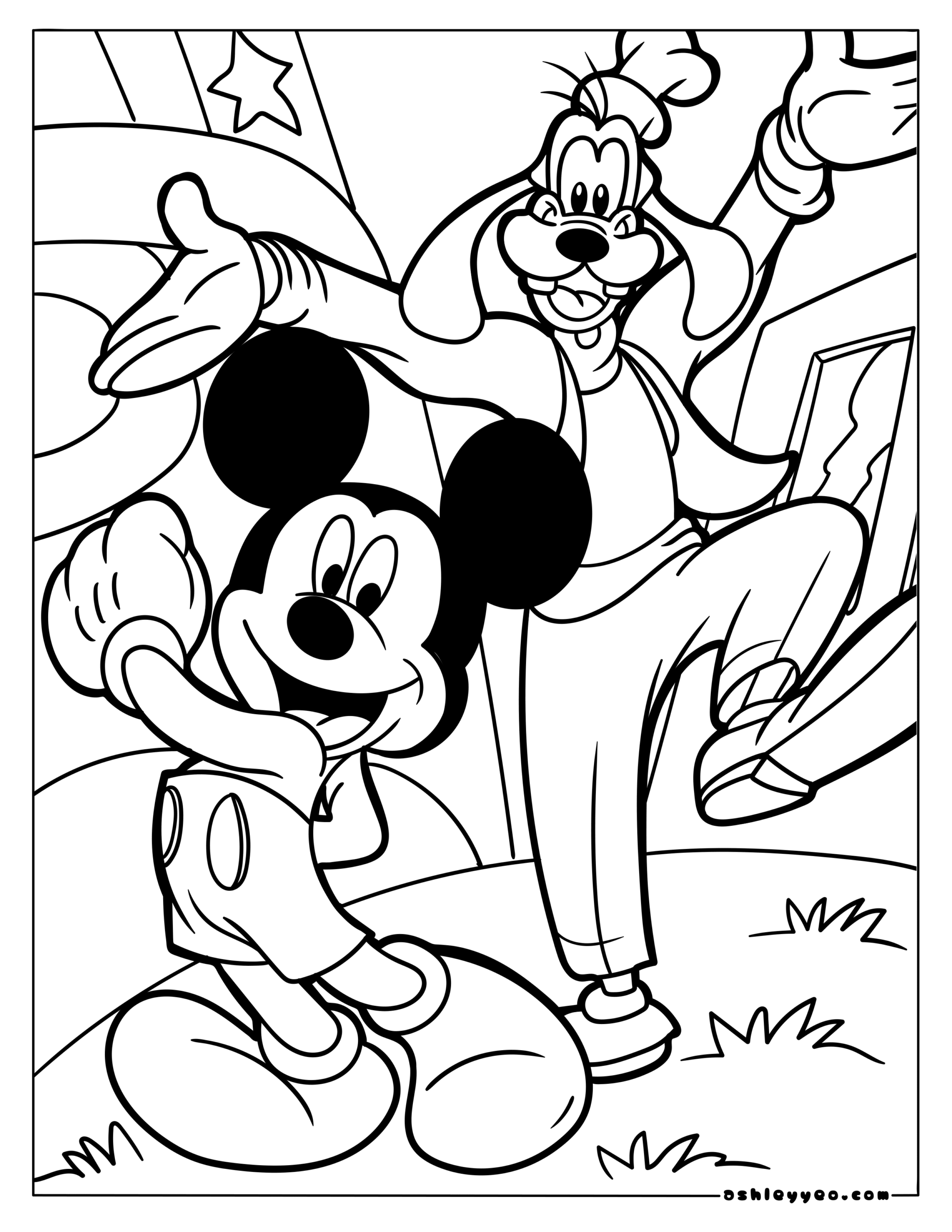 Mickey Mouse Printable Preschool Color Pages