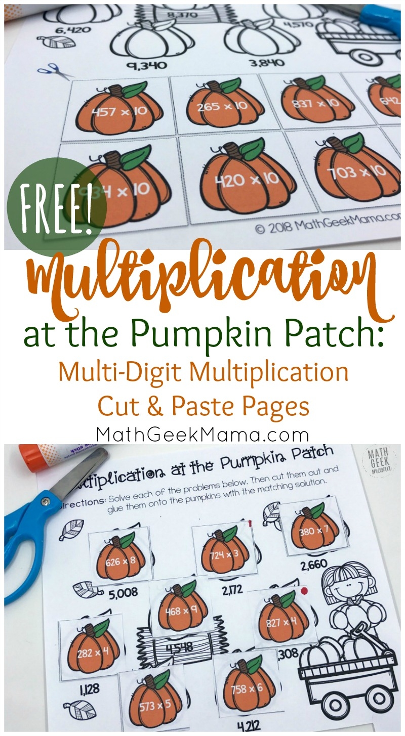 FREE Multi Digit Multiplication Worksheets For Fall FREE Multi Digit Multiplication Worksheets For Fall