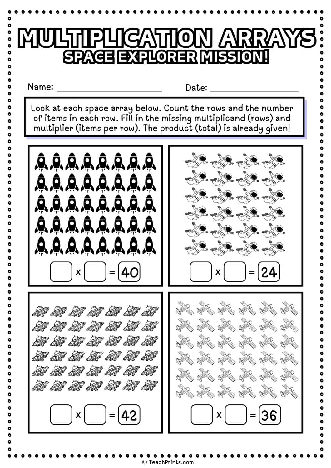 Free Multiplication Arrays Worksheets Teach Prints Free Multiplication Arrays Worksheets Teach Prints