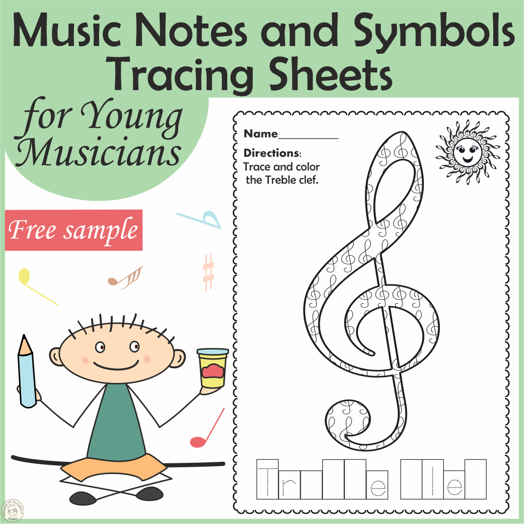 Free Music Tracing Sheets For Young Musicians Made By Teachers Free Music Tracing Sheets For Young Musicians Made By Teachers