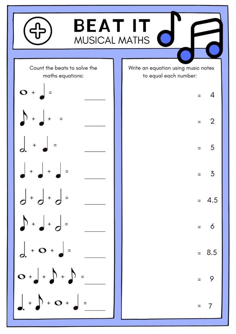 Free Music Worksheet Templates To Edit And Print Canva