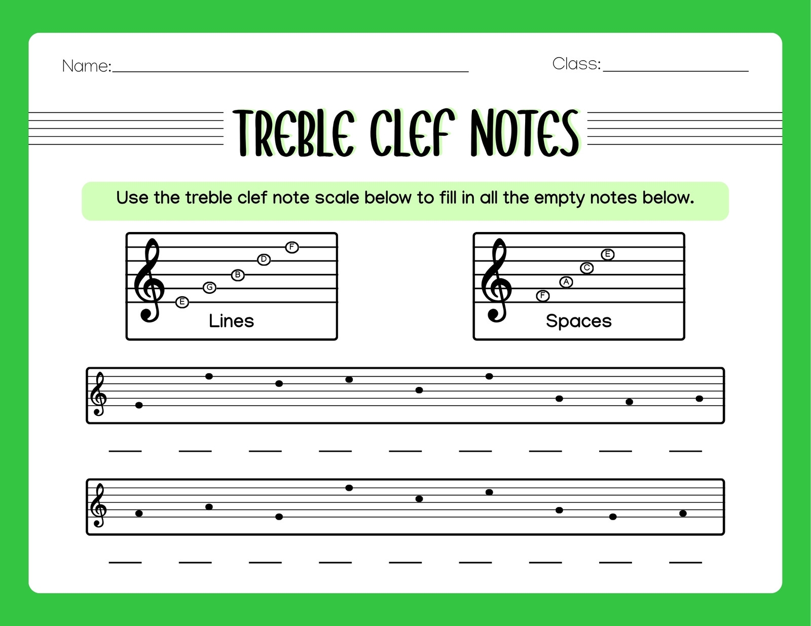 Printable Music Worksheets For 5th Grade