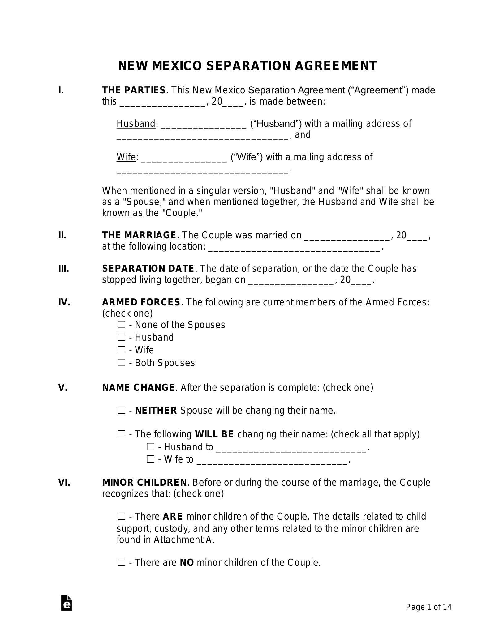 Free New Mexico Custody Parenting Plan PDF EForms Free New Mexico Custody Parenting Plan PDF EForms