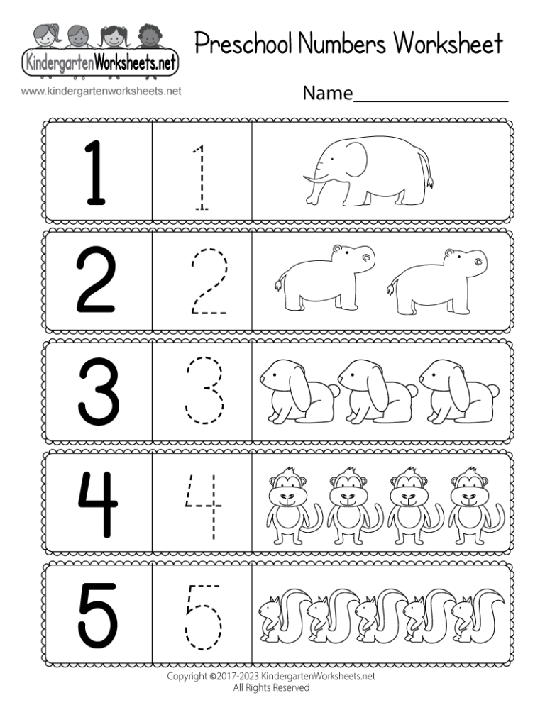 Free Number Preschool Worksheet Download Free Number Preschool Worksheet Png Images Free Worksheets On Clipart Library
