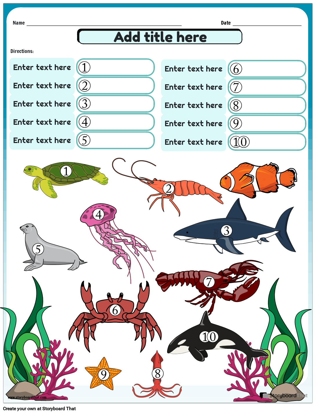 Free Ocean Worksheets Storyboard That Activities For Kids Free Ocean Worksheets Storyboard That Activities For Kids