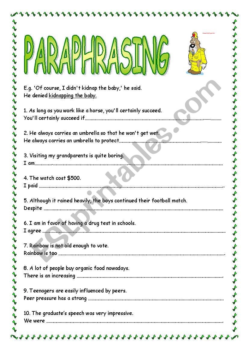 Free Paraphrasing Practice For 5th Grade Download Free Paraphrasing Practice For 5th Grade Png Images Free Worksheets On Clipart Library