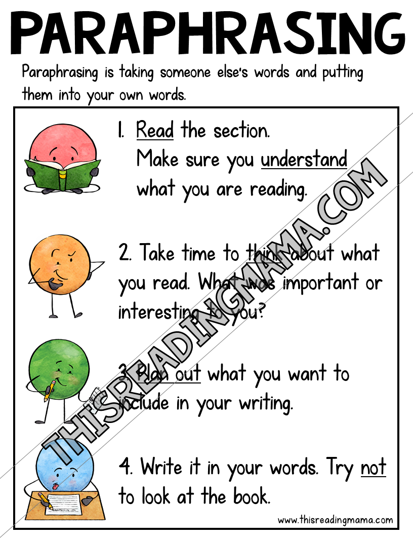 Free Paraphrasing Practice For 5th Grade Download Free Paraphrasing Practice For 5th Grade Png Images Free Worksheets On Clipart Library