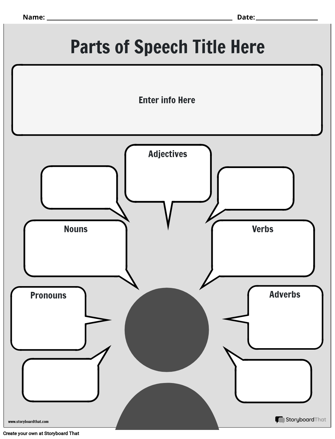 Parts Of Speech Printable Worksheet Parts Of Speech Printable Worksheet