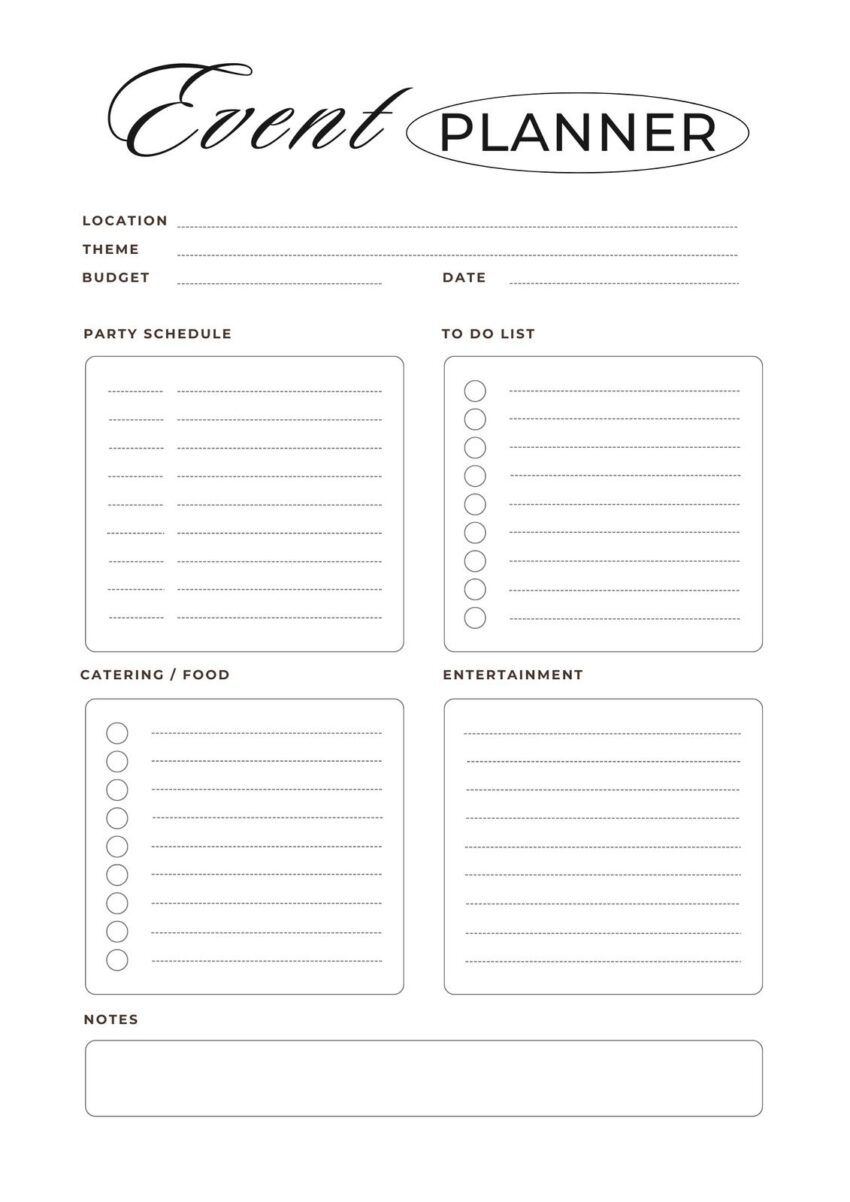 Free Party Planner Templates To Customize And Print Canva