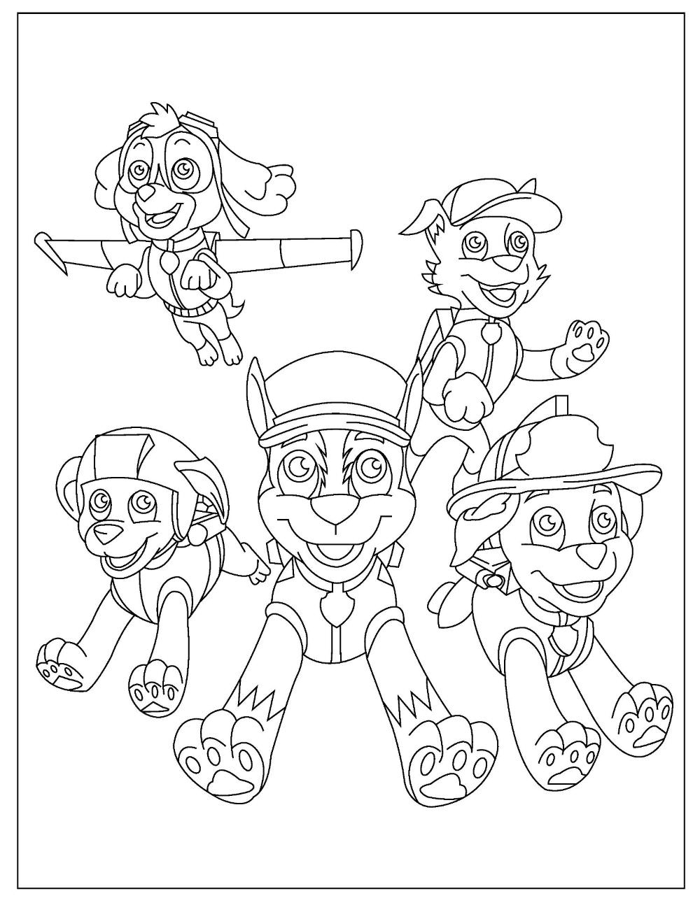 Free PAW PATROL Coloring Pages Download PDF Printables 
