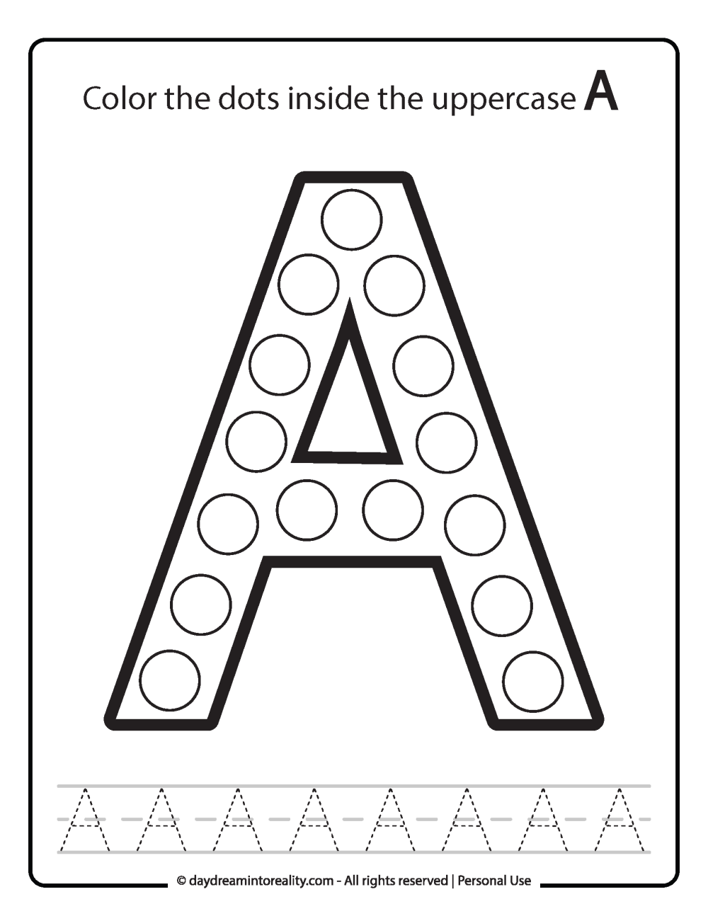 Free PDF Alphabet Dot Marker Worksheets Color Trace Daydream Into Reality Free PDF Alphabet Dot Marker Worksheets Color Trace Daydream Into Reality
