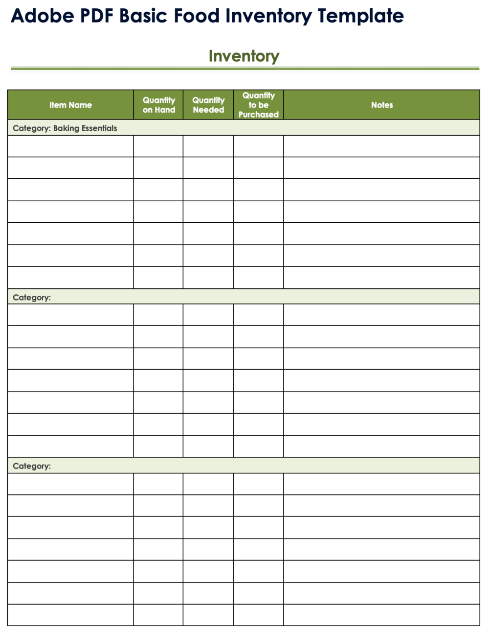 Best Free Home Inventory Printable Worksheets