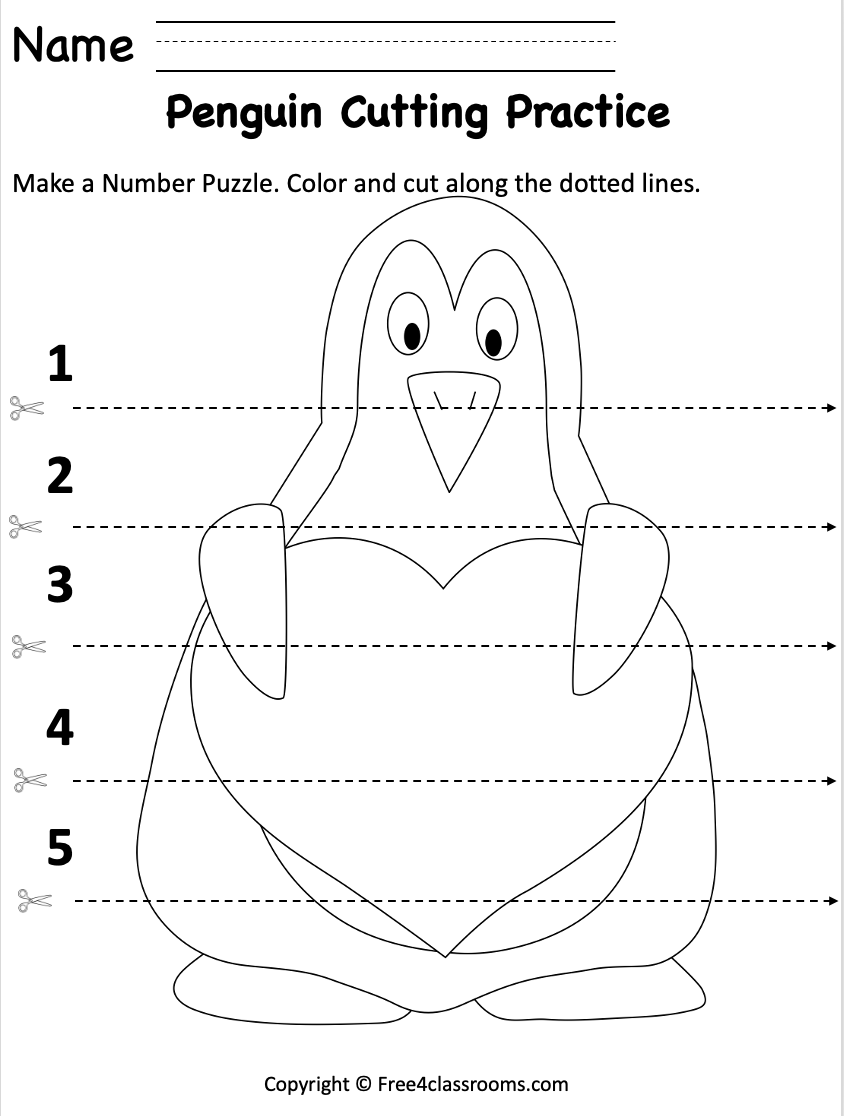 Free Preschool Penguin Printables Puzzle