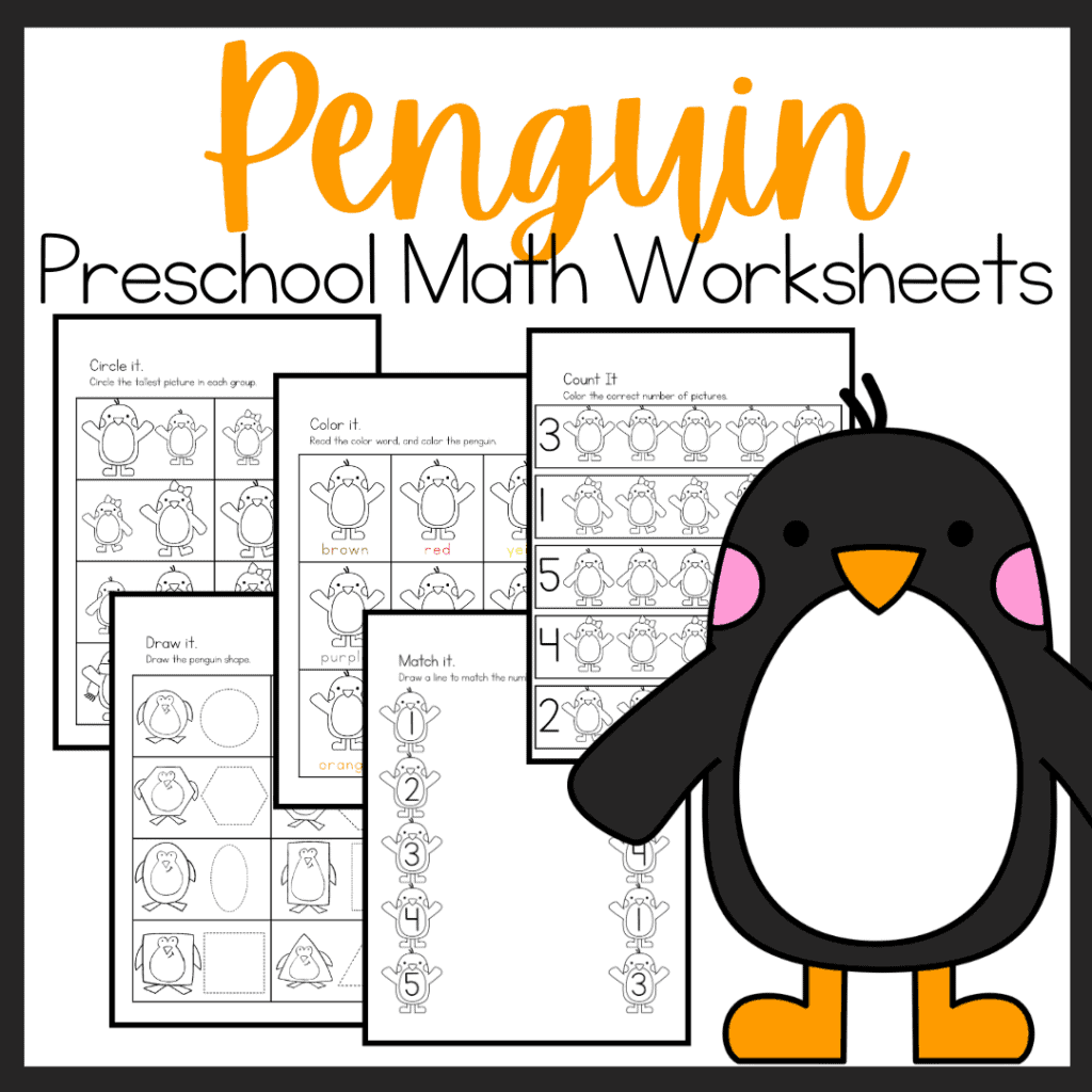 Free Penguin Math Worksheets For Preschoolers Free Penguin Math Worksheets For Preschoolers