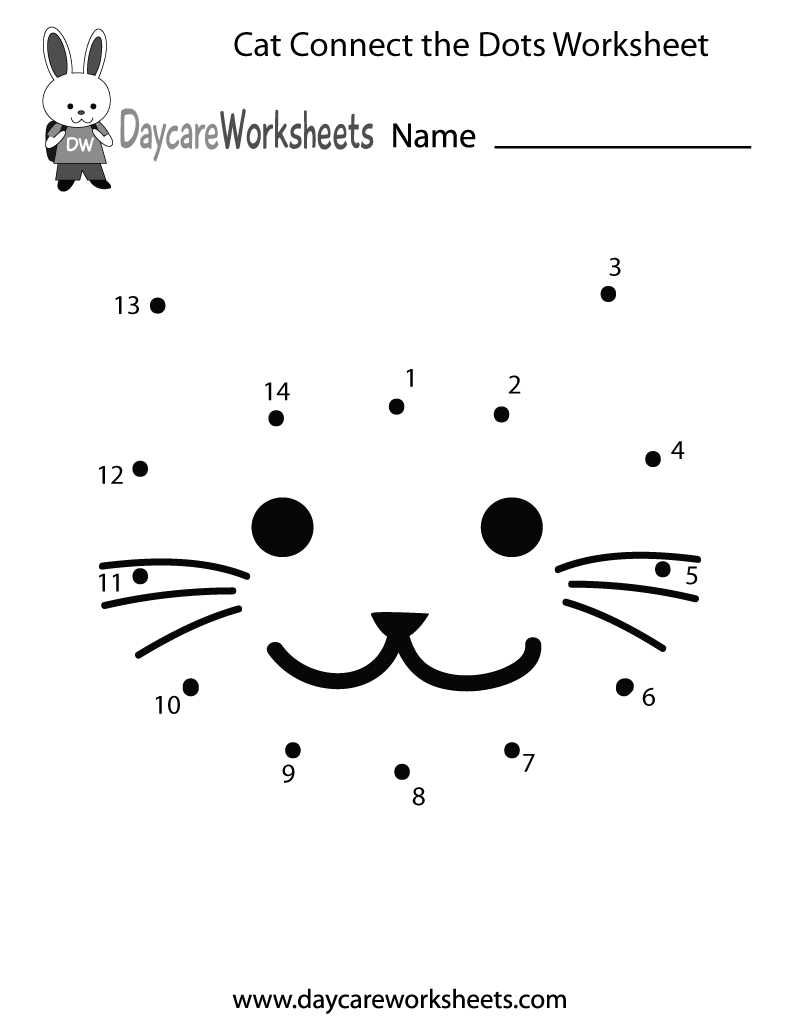 Free Preschool Cat Connect The Dots Worksheet Free Preschool Cat Connect The Dots Worksheet