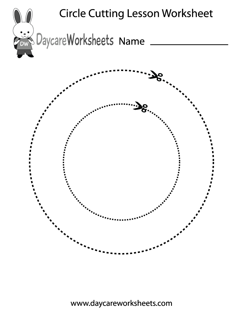 Free Preschool Circle Cutting Lesson Worksheet Free Preschool Circle Cutting Lesson Worksheet