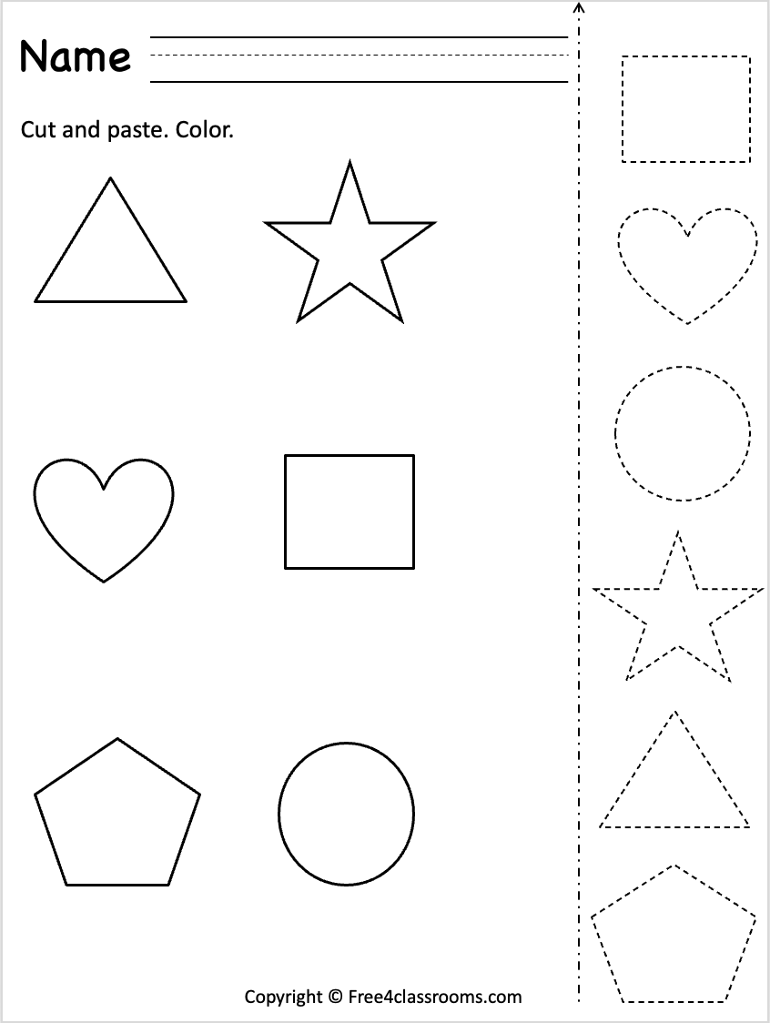 Free Preschool Cut And Paste Worksheet Free Worksheets Free4Classrooms Free Preschool Cut And Paste Worksheet Free Worksheets Free4Classrooms