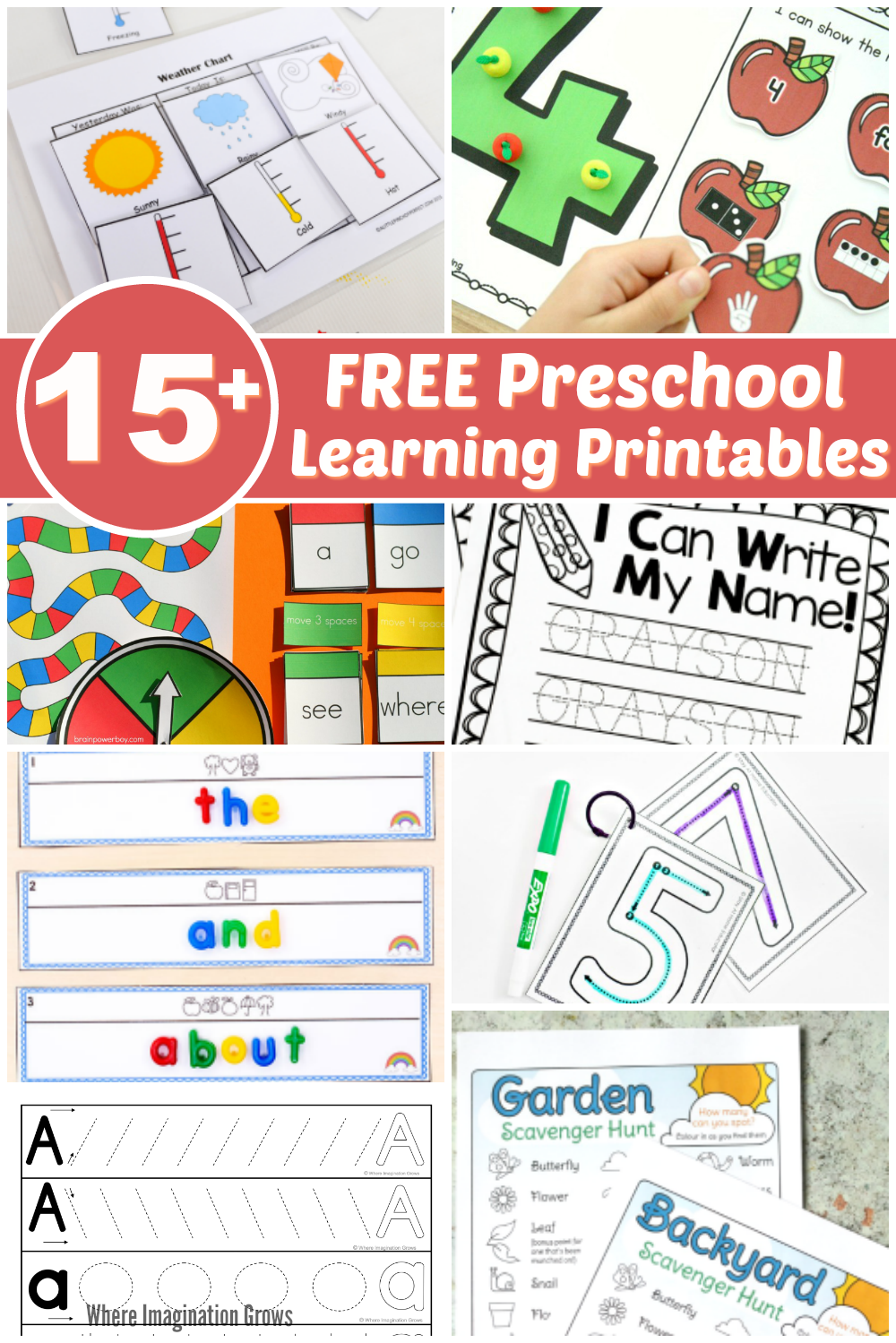 Free Preschool Printables For Learning At Home Where Imagination Grows