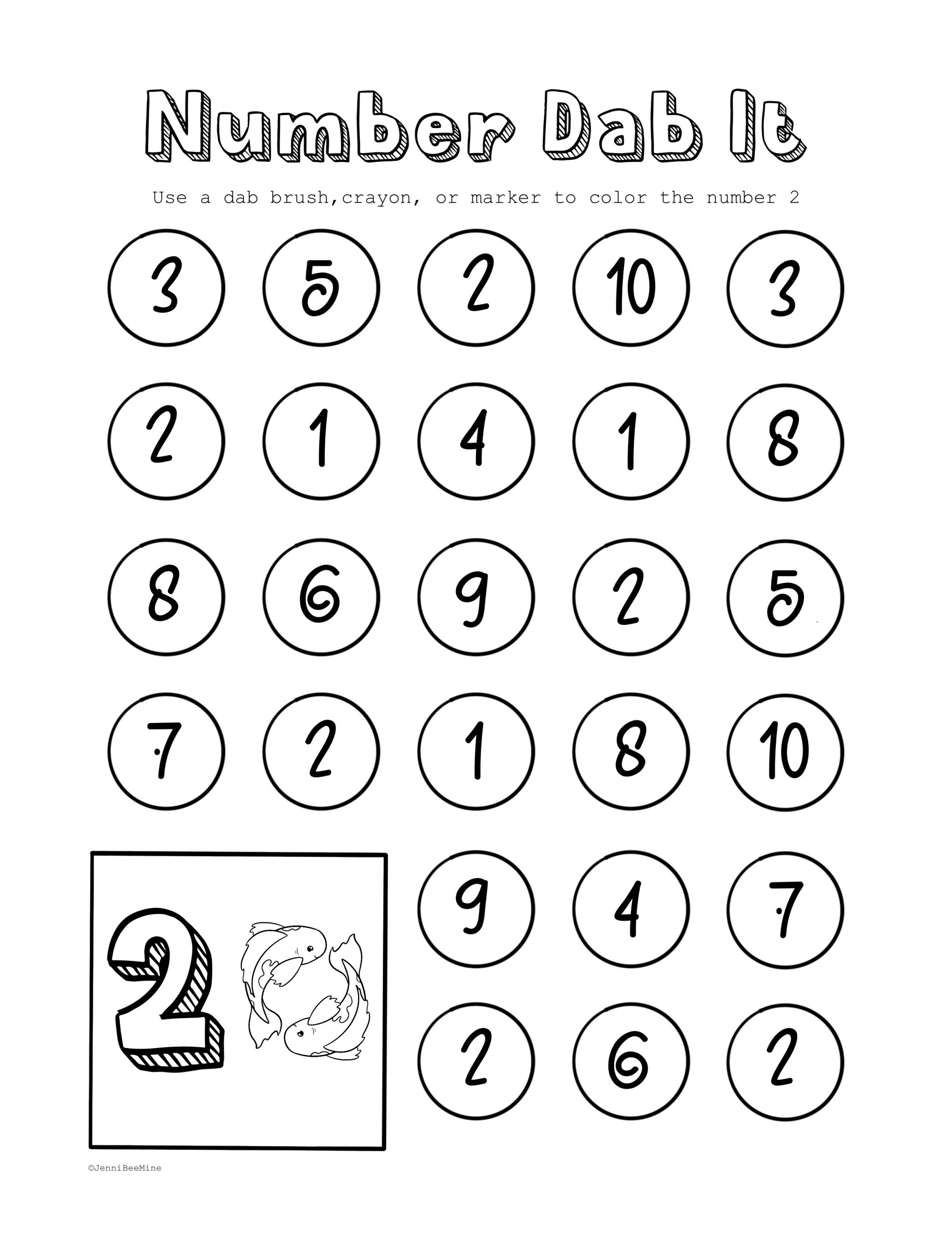 Free Preschool Printables Number 2 Jennibeemine Free Preschool Printables Number 2 Jennibeemine