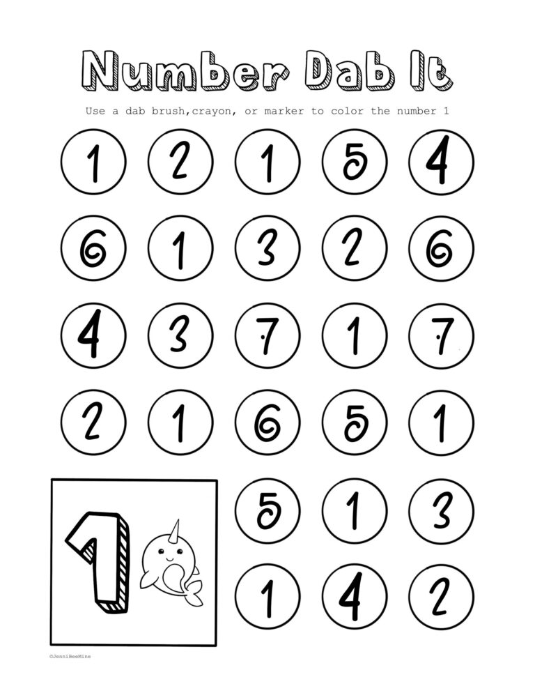 Free Preschool Printables Packet Number 1 Jennibeemine