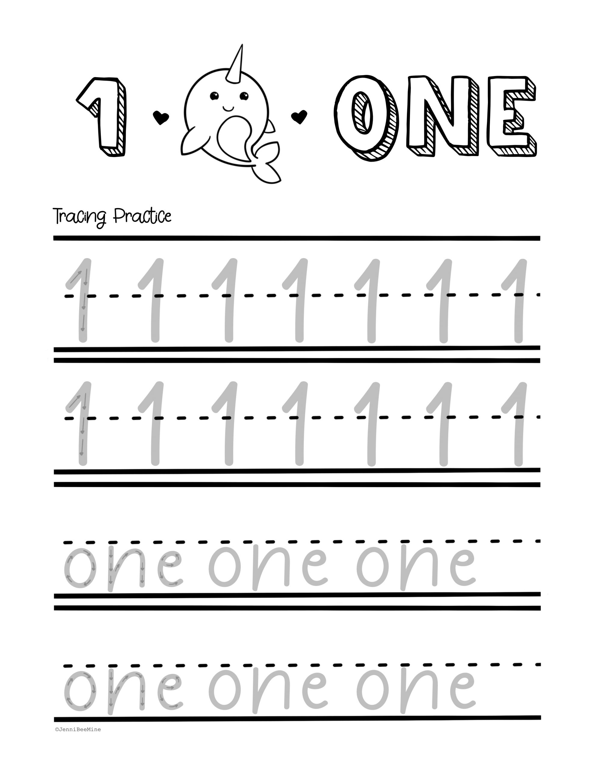 Number 1 Preschool Printables Number 1 Preschool Printables