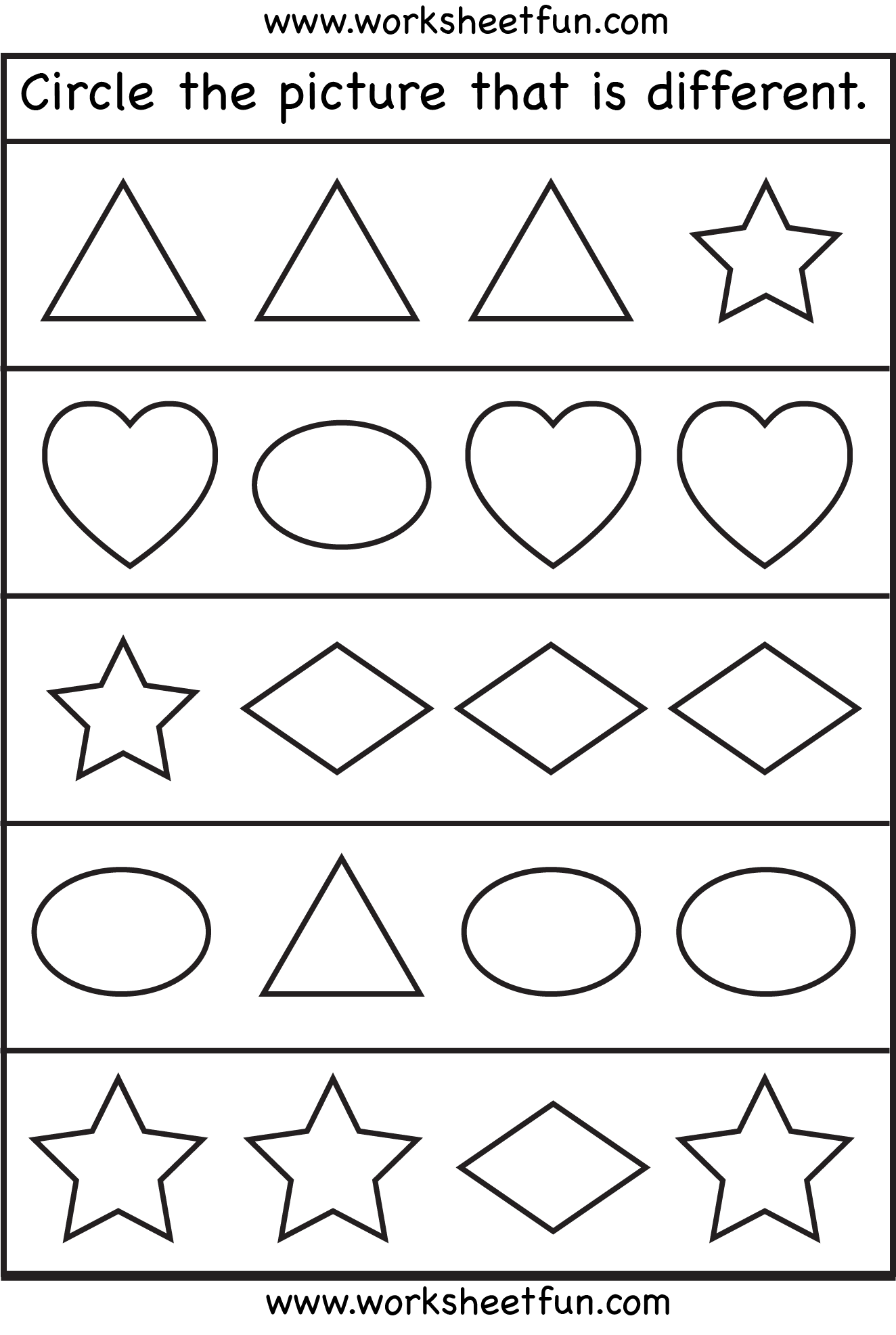 Free Preschool Same Different Worksheet Printables Download Free Preschool Same Different Worksheet Printables Png Images Free Worksheets On Clipart Library