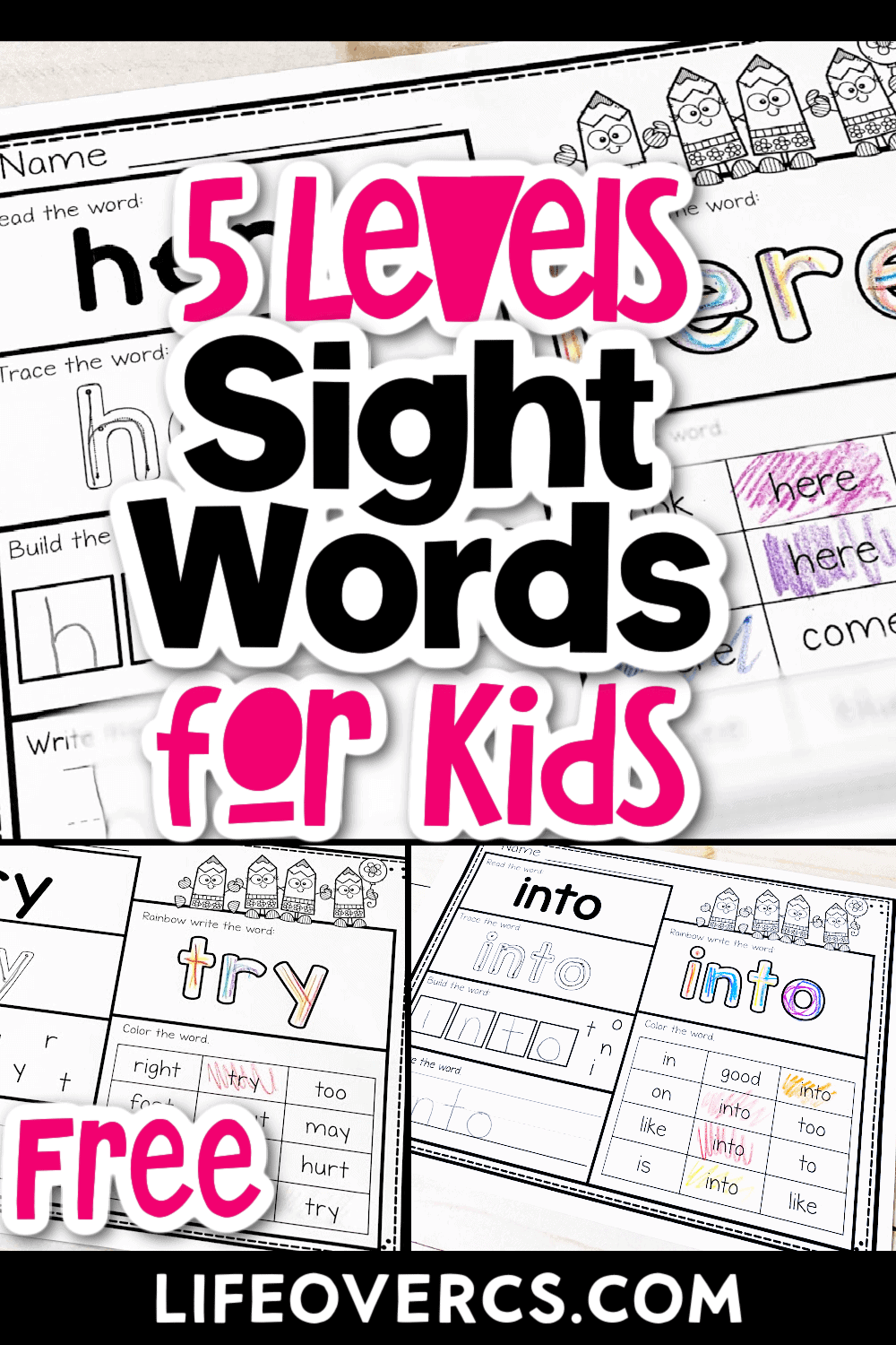 Free Printable Site Word Worksheets Free Printable Site Word Worksheets