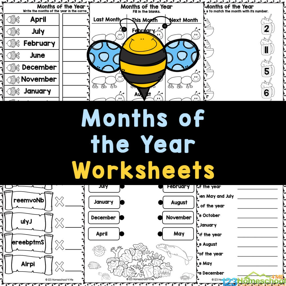 Free Printable Worksheets Months And Seasons