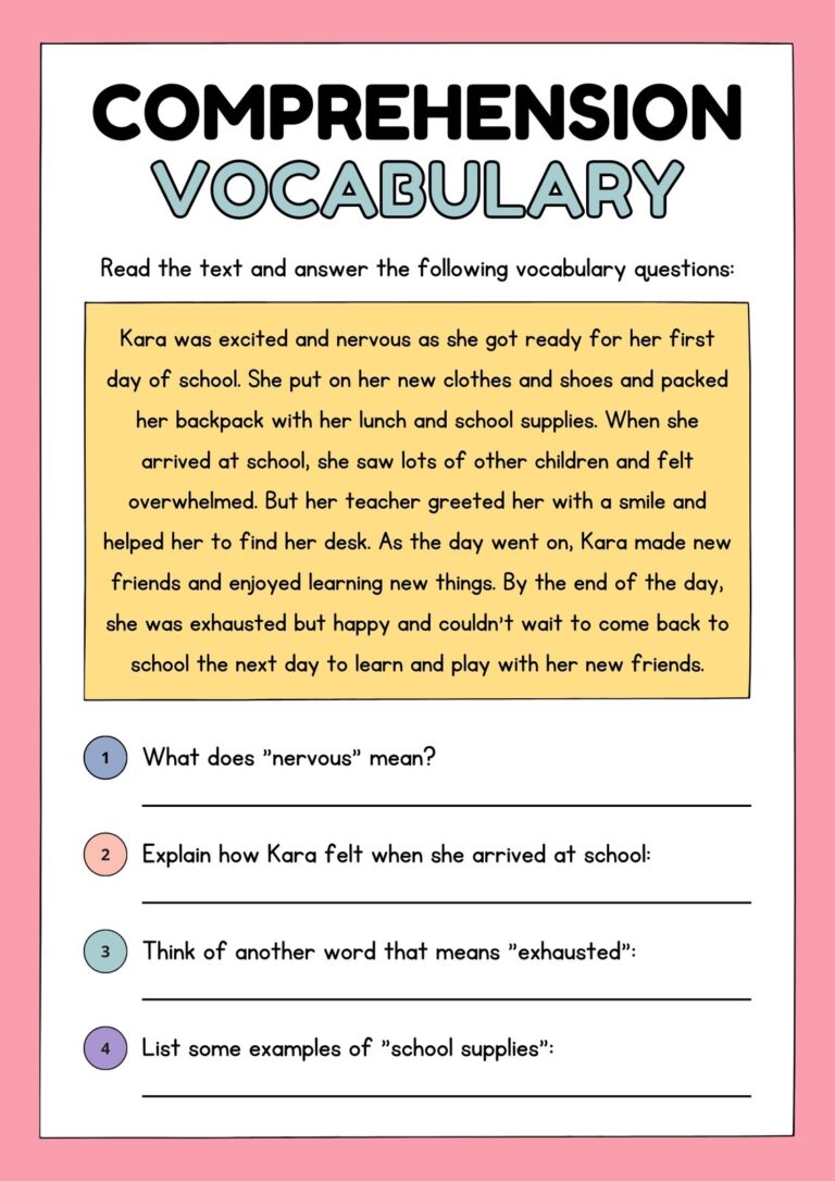 Free Printable 2nd Grade Reading Worksheet Templates Canva