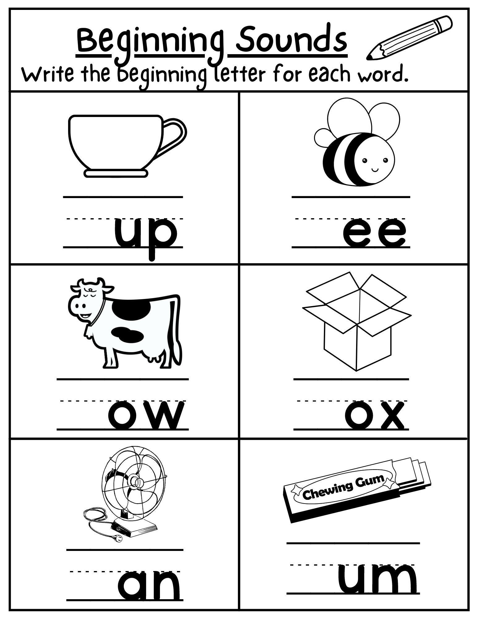 Sounds Of The Alphabet Worksheets