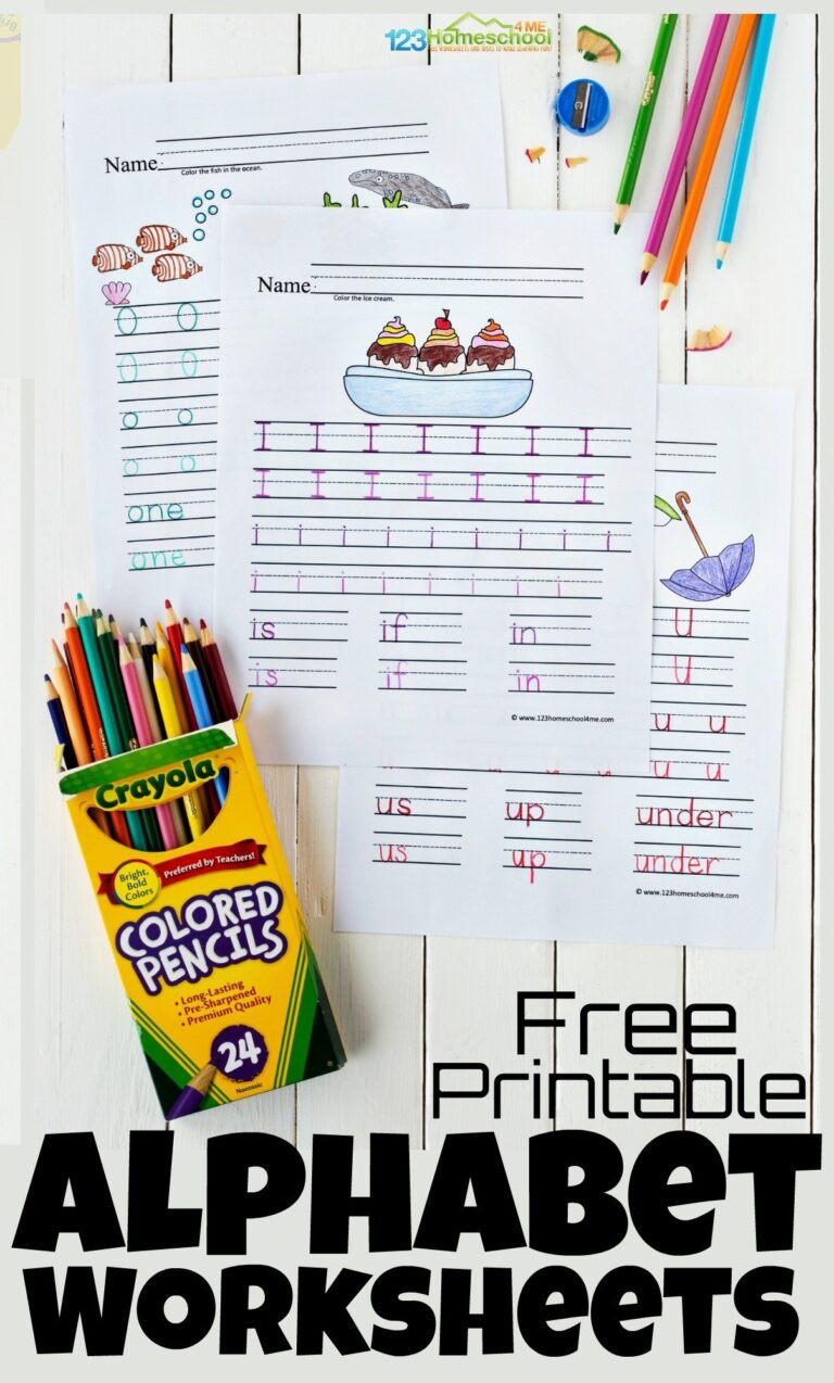  Free Printable Alphabet Worksheets For Kids