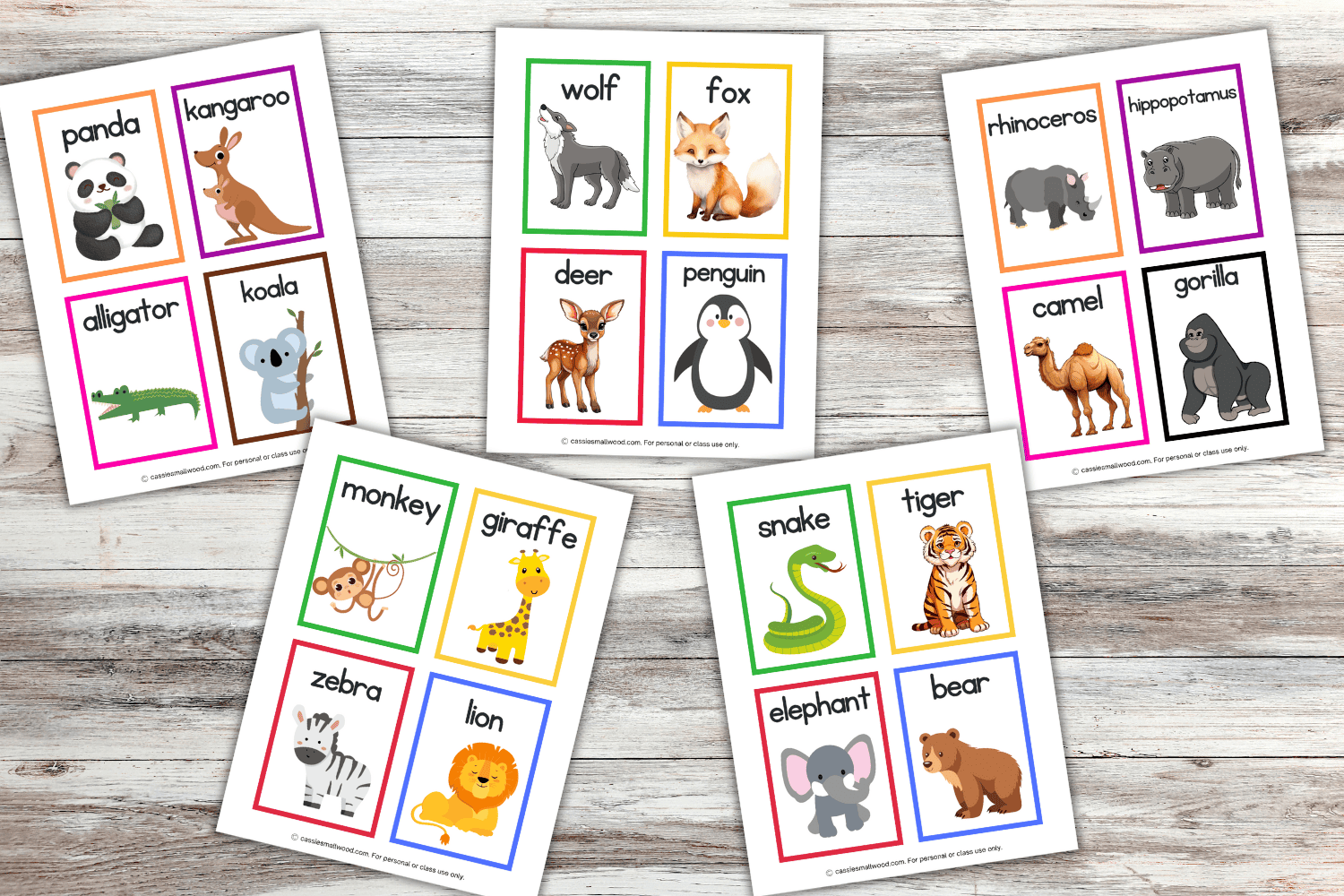 Preschool Animal Flash Cards Printable Free Preschool Animal Flash Cards Printable Free
