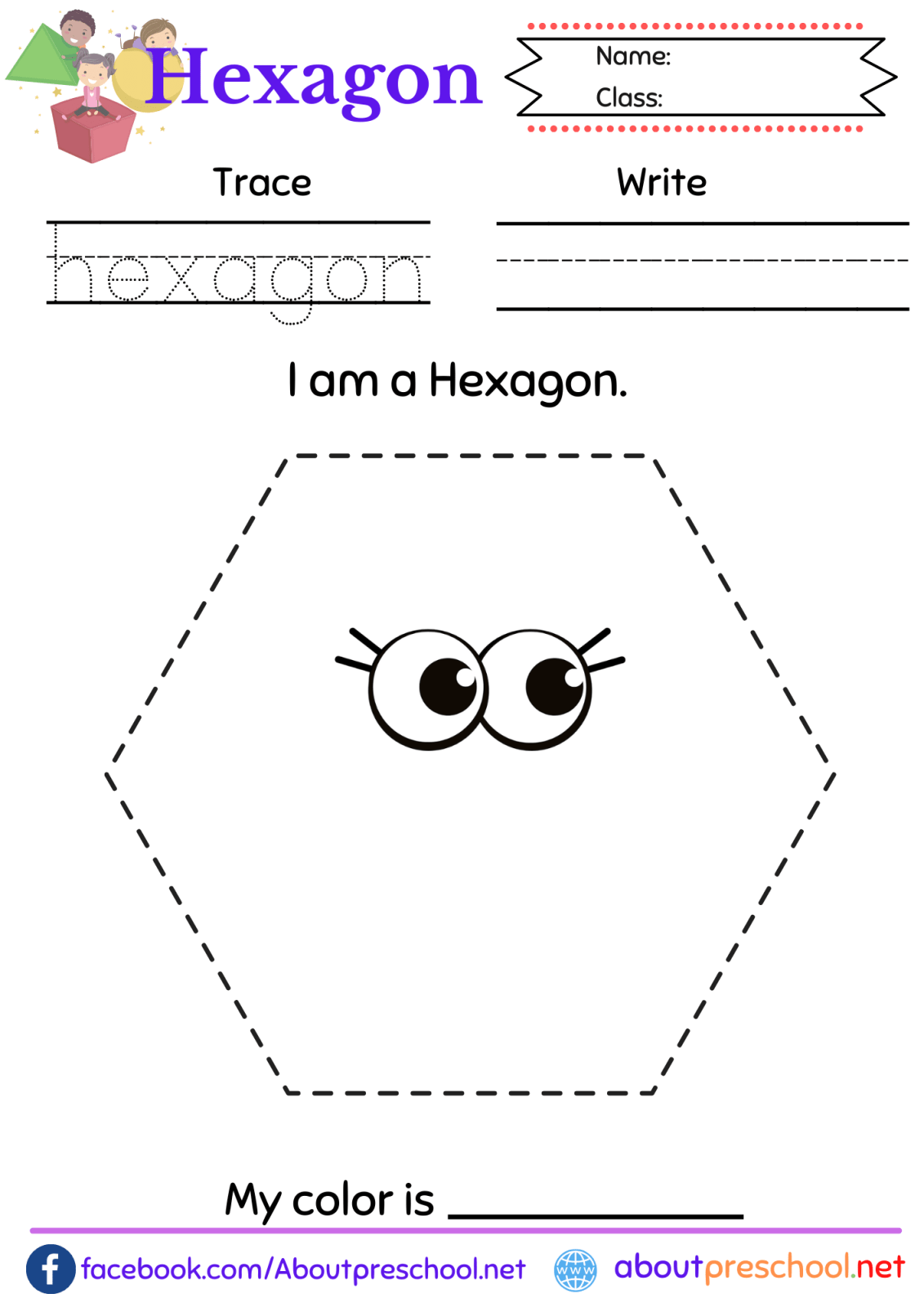Free Printable Hexagon Worksheets