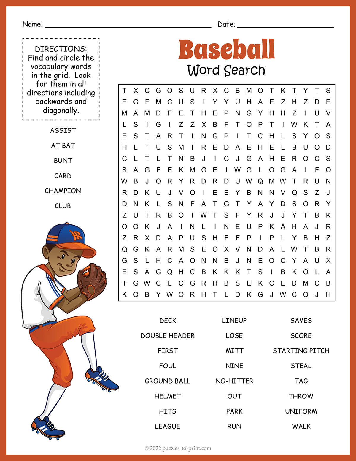 Baseball Themed Printable Worksheets Baseball Themed Printable Worksheets