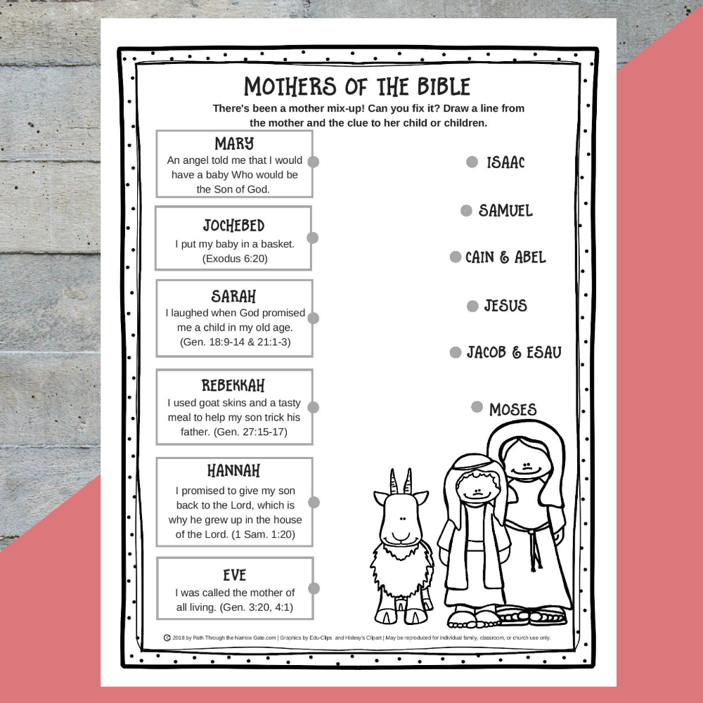 Free Printable Preschool Bible Worksheets