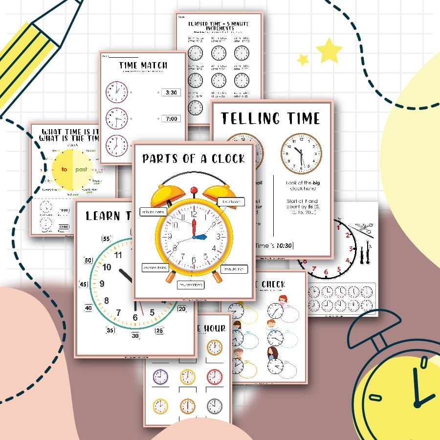 Free Printable Blank Clock Worksheets Activities Lesson Plan Happy Homeschool Nest