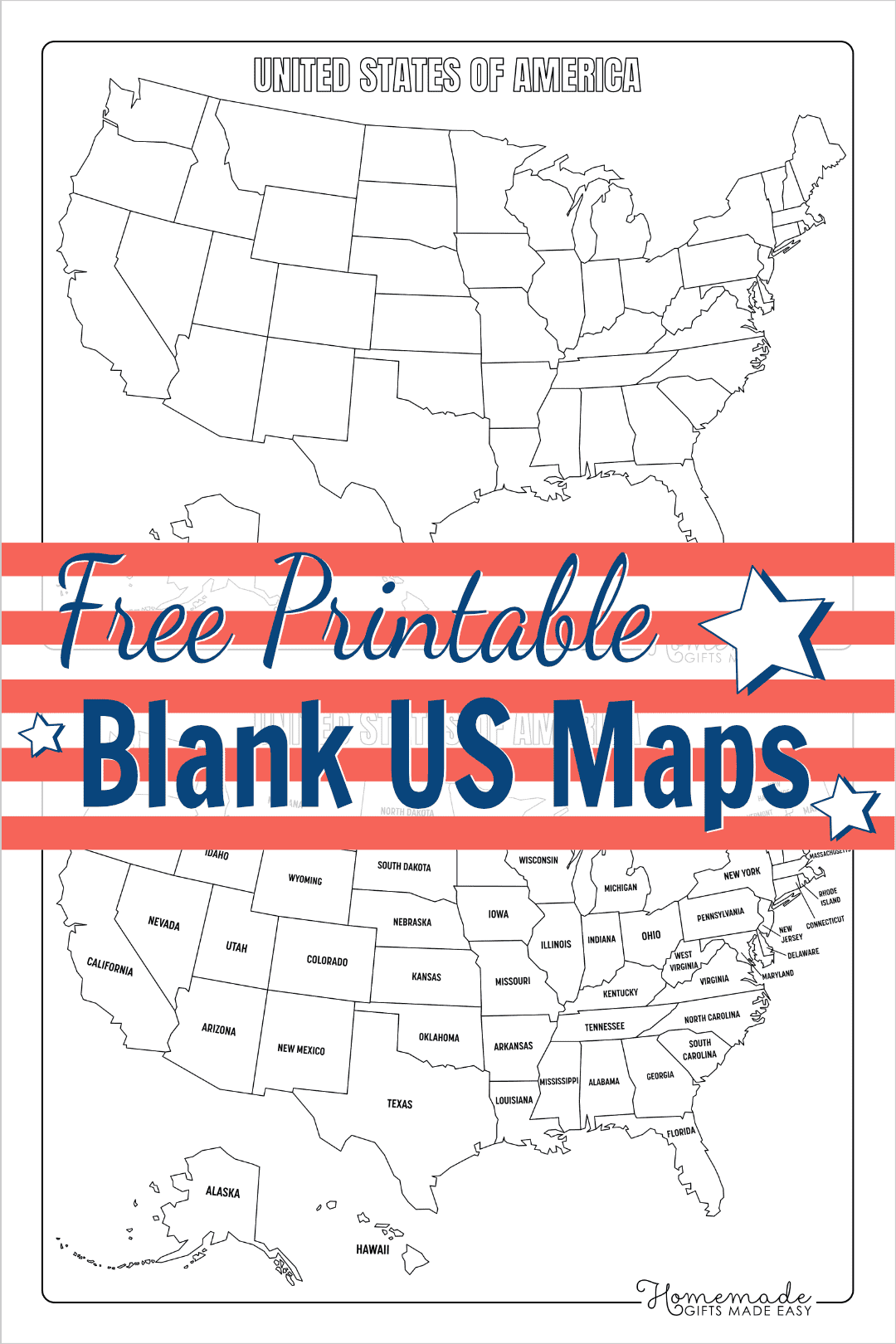 Free Printable Us State Worksheets