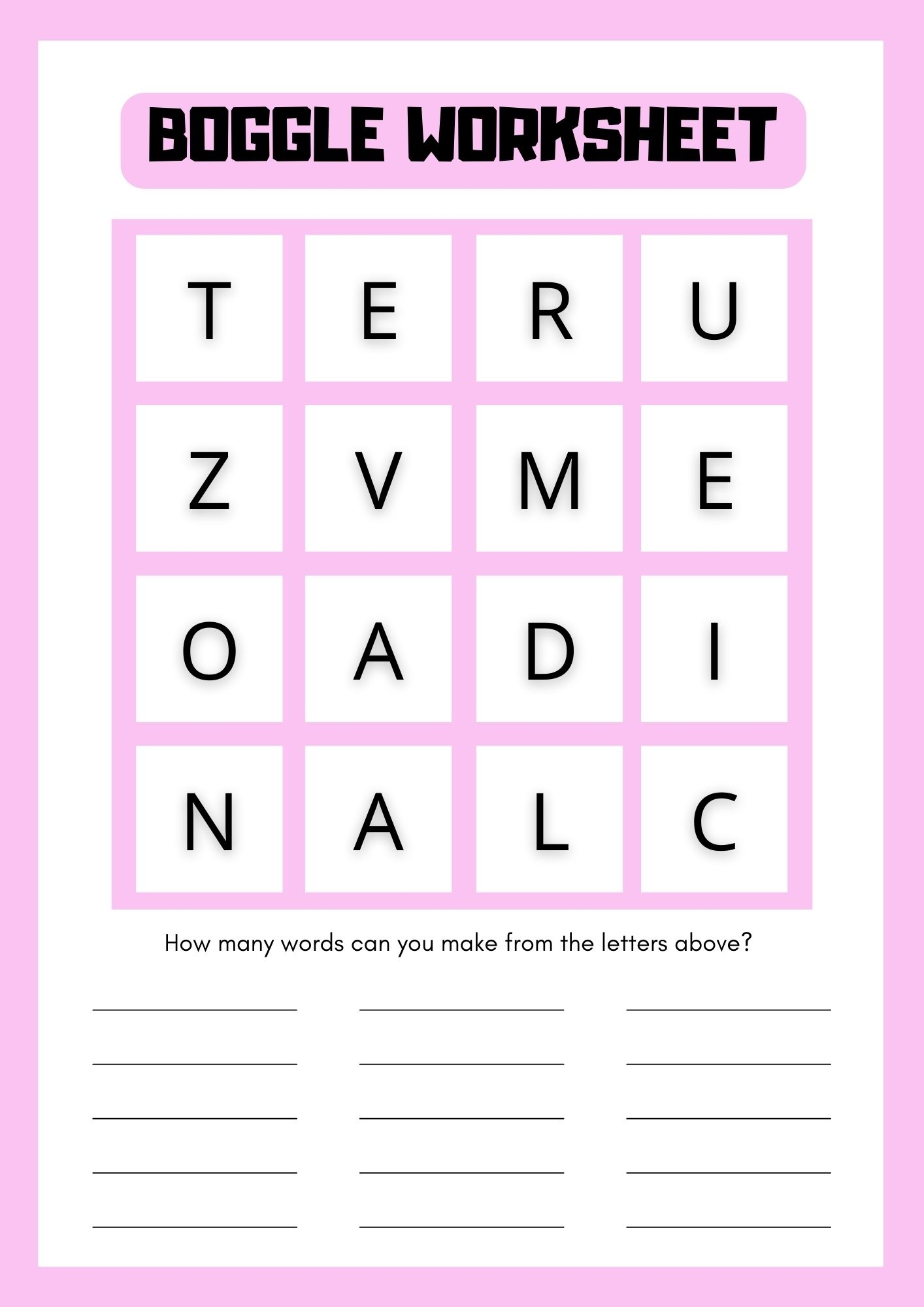 Free Printable Boggle Worksheets PDF Printables Hub Free Printable Boggle Worksheets PDF Printables Hub