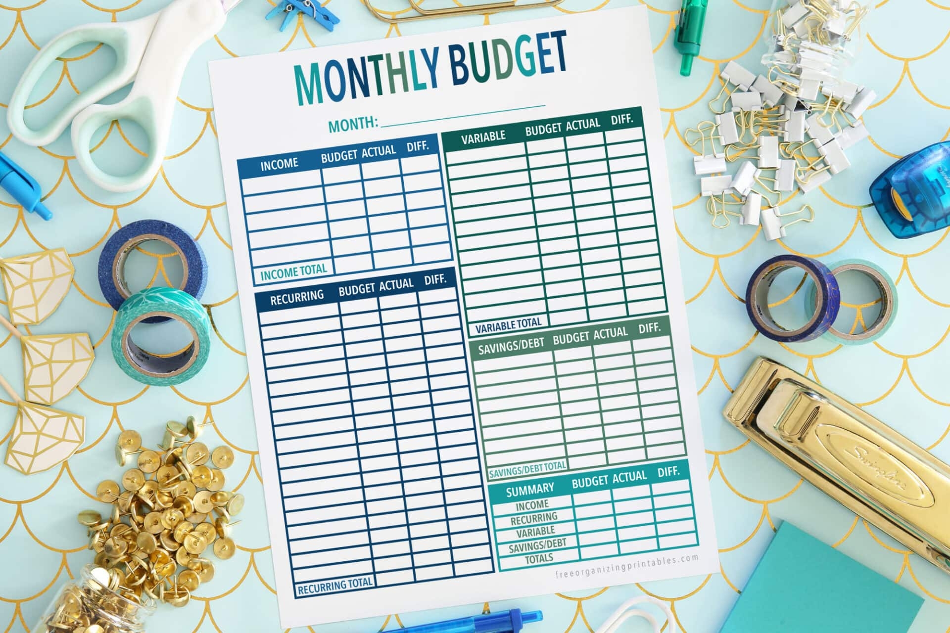 Printable Template Free Retirement Budget Worksheet