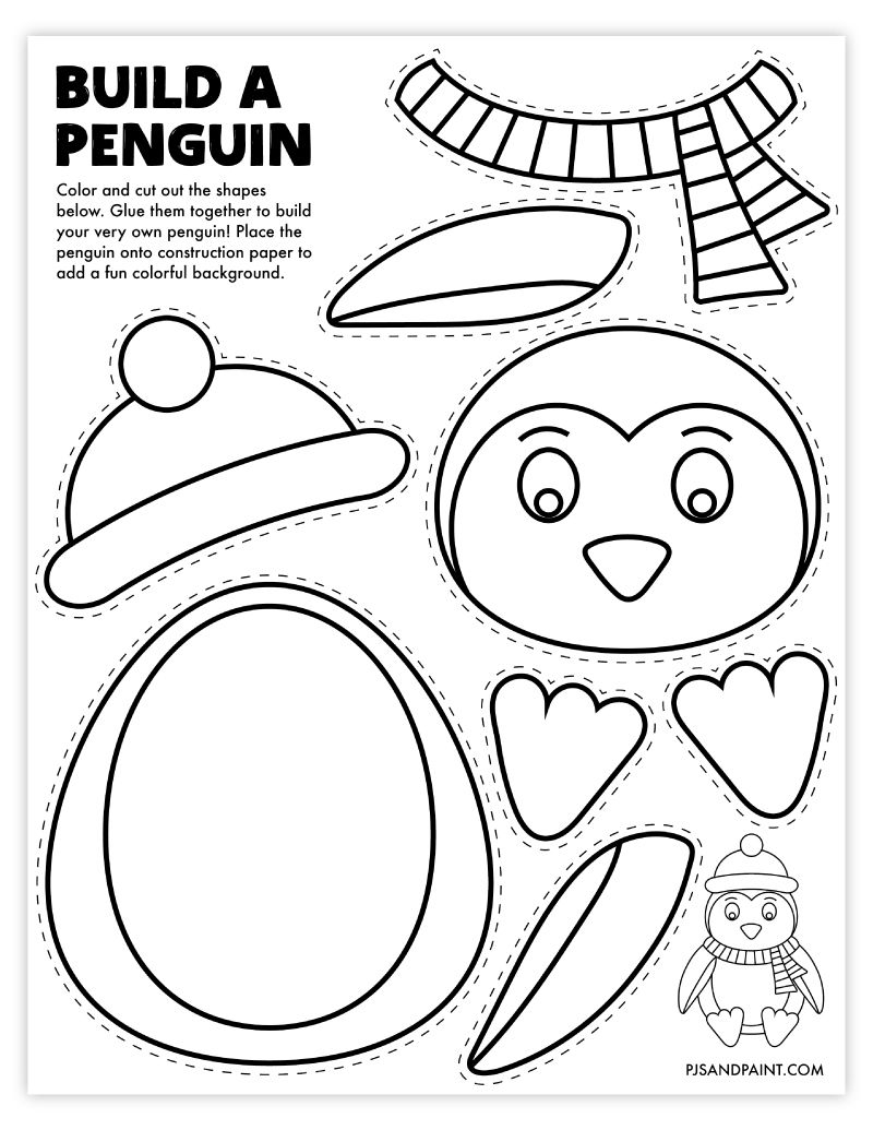 Free Printable Build A Penguin Craft Free Printable Build A Penguin Craft