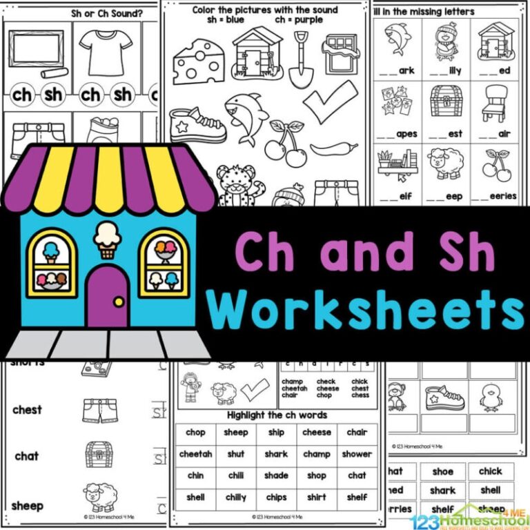 FREE Printable Ch And Sh Worksheets set 2 
