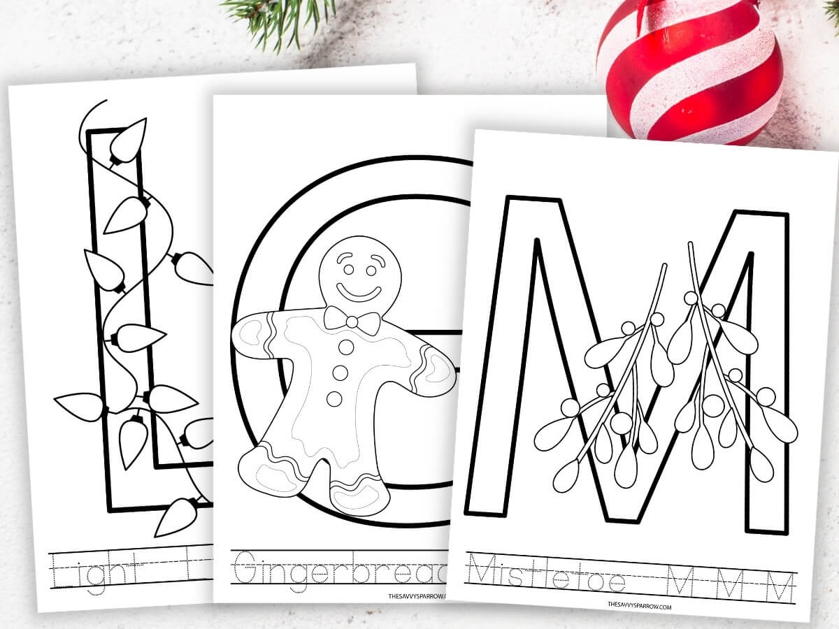 Free Printable Christmas Alphabet Coloring Pages For Preschoolers Free Printable Christmas Alphabet Coloring Pages For Preschoolers