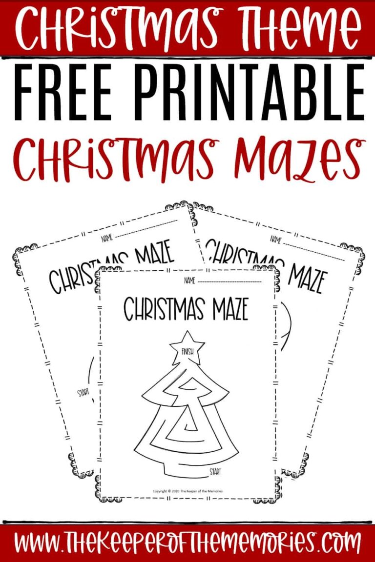 Free Printable Christmas Mazes The Keeper Of The Memories