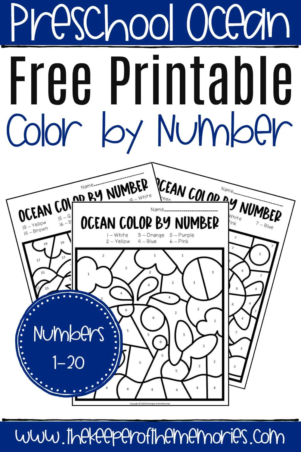 Color By Number Preschool Free Printable Color By Number Preschool Free Printable
