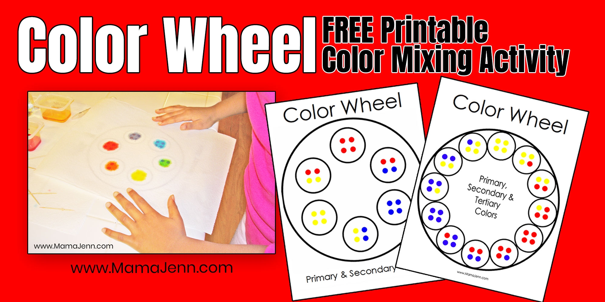 FREE Printable Color Wheel Activity fun U0026 Easy Color Mixing FREE Printable Color Wheel Activity fun U0026 Easy Color Mixing