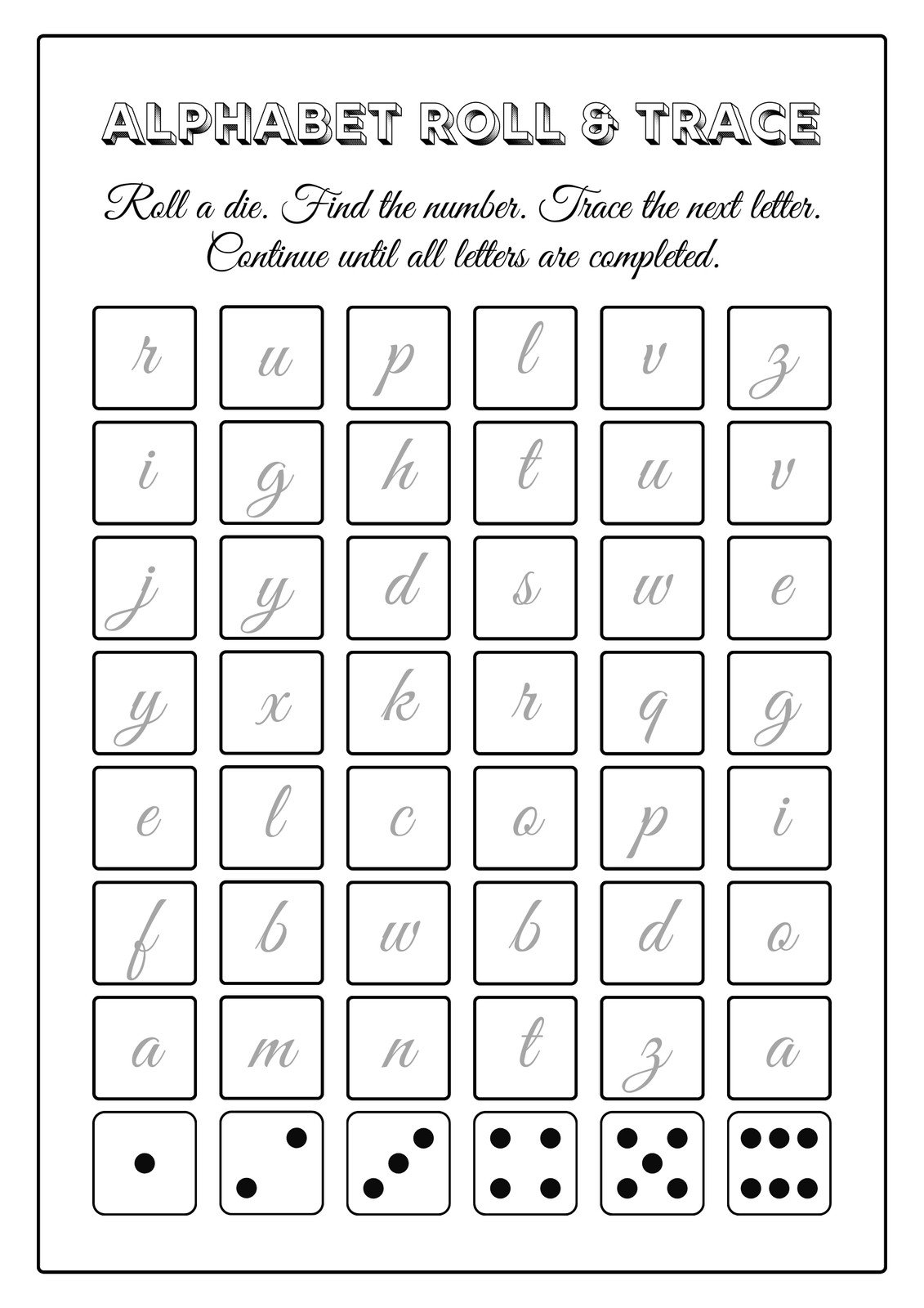 Alphabet Cursive Writing Worksheets Pdf
