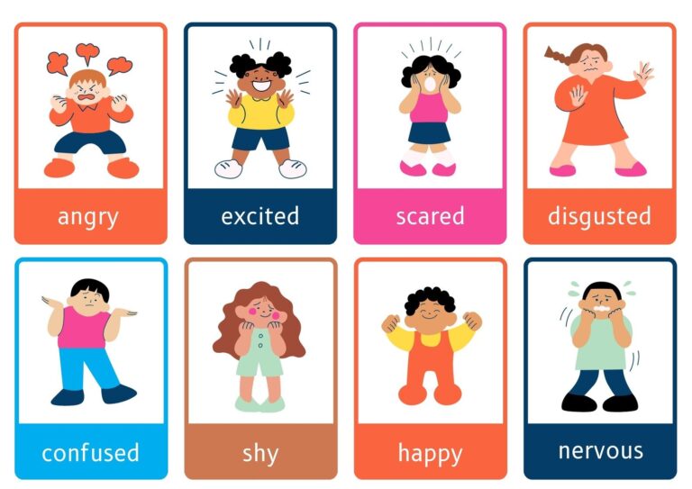Free Printable Custom Emotions Flashcard Templates Canva