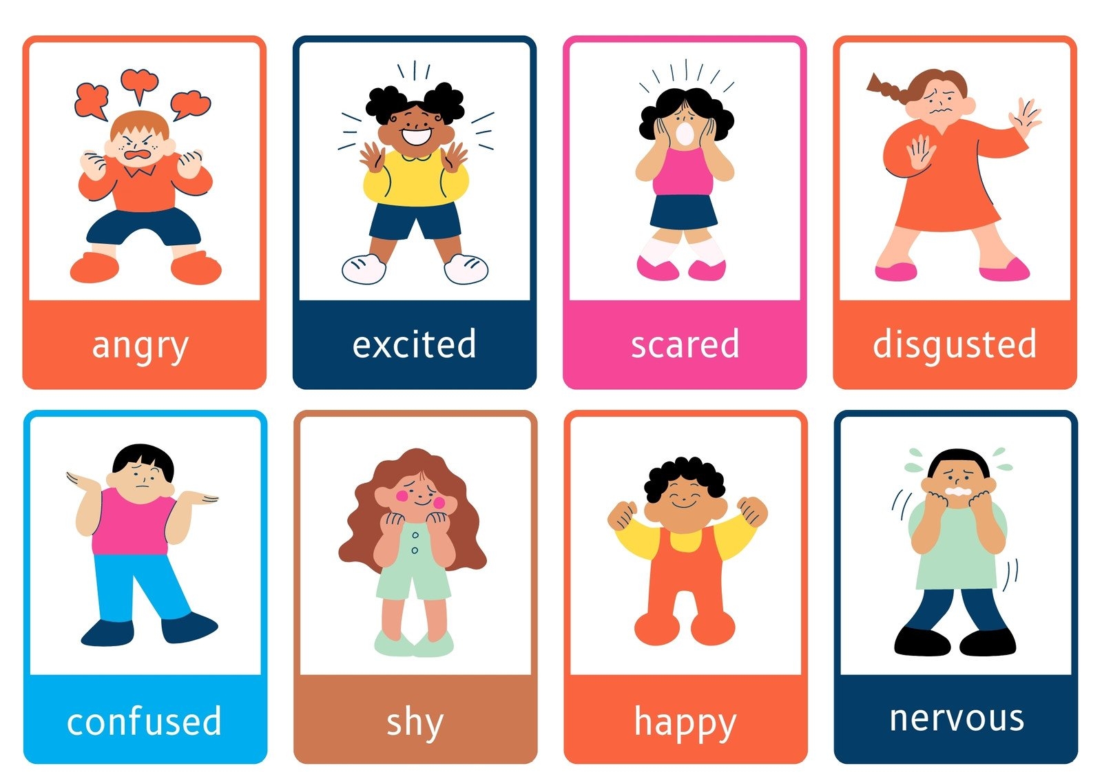 Free Printable Custom Emotions Flashcard Templates Canva Free Printable Custom Emotions Flashcard Templates Canva
